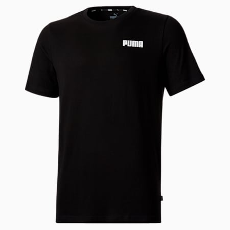 Essentials Small Logo Men's Tee, Puma Black, small-AUS