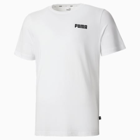 Essentials Small Logo Men's Tee, Puma White, small-THA