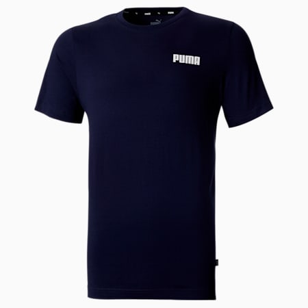 Essentials T-shirt met klein logo voor heren, Peacoat, small