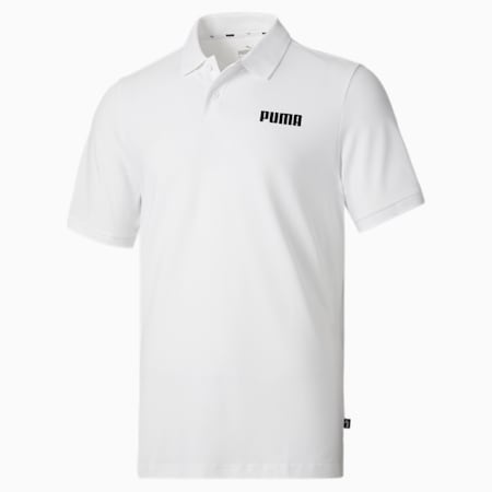Essentials Pique Men's Polo, Puma White, small-NZL