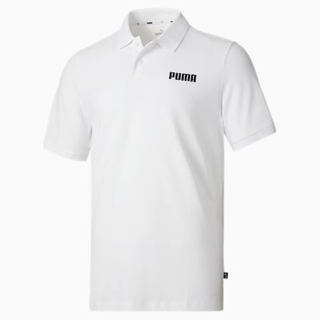 Essentials Pique Men's Polo Shirt, Puma White, small-SEA