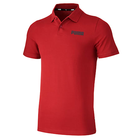 Essentials Pique Men's Polo Shirt, Pomegranate, small-PHL