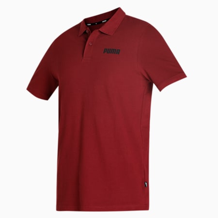 เสื้อเชิ้ตโปโลผู้ชาย Essentials Pique Men's Polo Shirt, Pomegranate, small-THA
