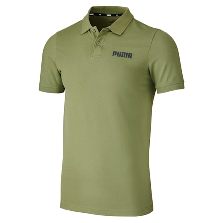 Essentials Pique Men's Polo Shirt, Olivine, small-SEA
