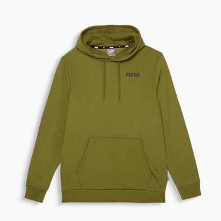 Essentials Full-Length Men's Hoodie, Olive Green, small-AUS