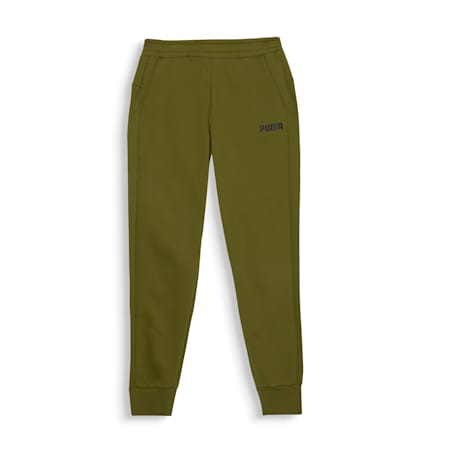 Essentials Men's Fleece Pants, Olive Green, small-AUS