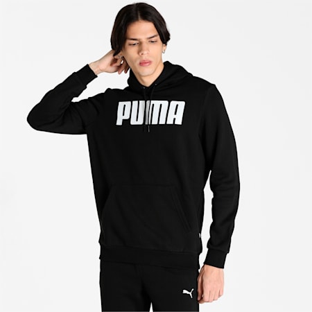 Essentials volledige lengte hoodie voor heren, Puma Black, small