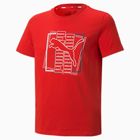 Alpha Graphic Youth Tee, High Risk Red, small-SEA