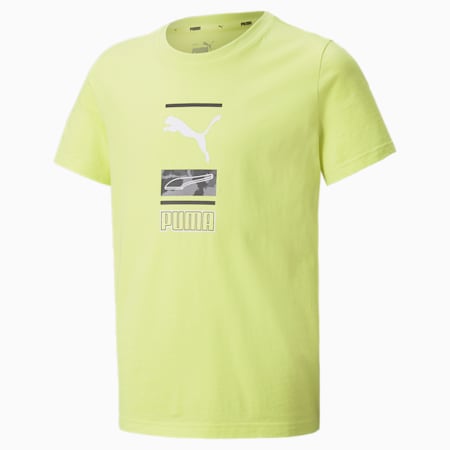 Camiseta juvenil Alpha Graphic, Lemon Sherbert, small