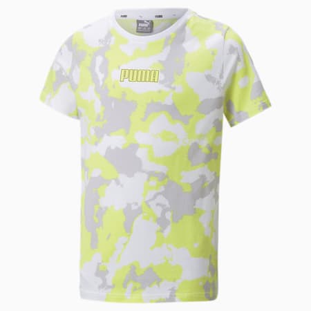 Alpha Printed Youth Tee, Puma White, small