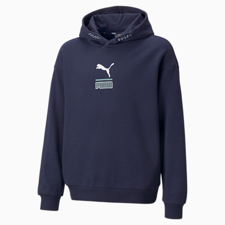 Alpha hoodie voor jongeren, Peacoat, small