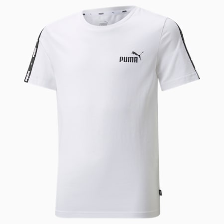 T-shirt Essentials+ Tape da ragazzo, Puma White, small