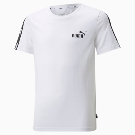 טישירט בייסיק+ עם סרט לנוער, Puma White, small-DFA