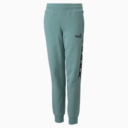 Essentials+ Tape Youth Sweatpants, Mineral Blue, small-GBR