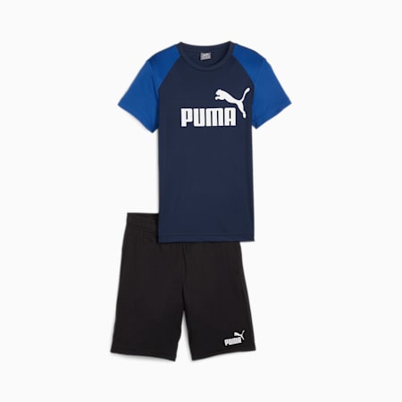 Polyester Youth Shorts Set, Club Navy, small