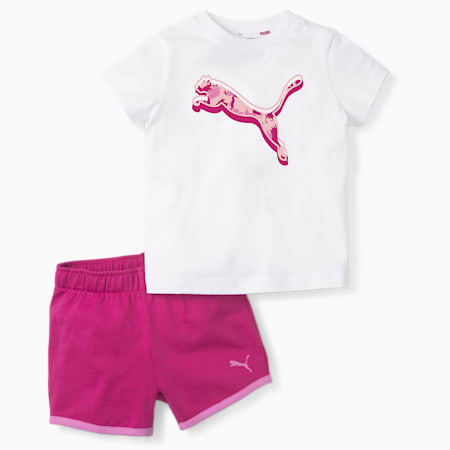 Minicats Alpha Shorts Babies' Set, Puma White, small-PHL