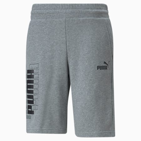 Power Logo Men's Shorts, Medium Gray Heather, small-AUS