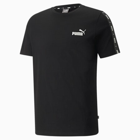 T-Shirt Essentials+ Tape Homme, Puma Black, small-DFA