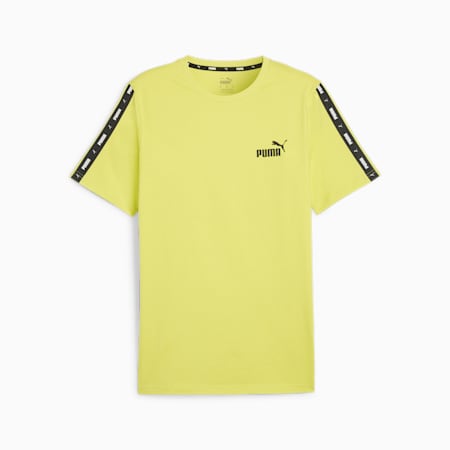 Essentials+ T-shirt met band voor heren, Lime Sheen, small