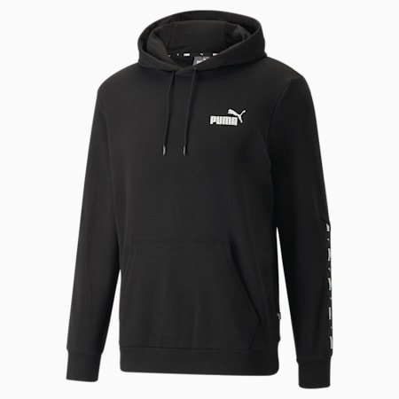 Essentials+ hoodie met band voor heren, Puma Black, small