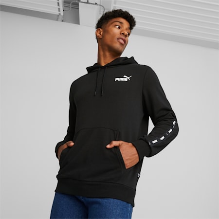 Essentials+ Tape Hoodie Herren, Puma Black, small