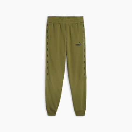 Essentials+ Tape Men's Sweatpants, Olive Green, small