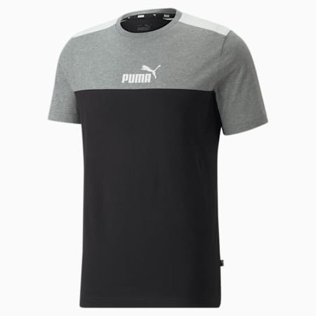 T-shirt color block Essentials+ Homme, Puma Black, small