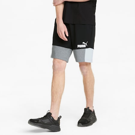 Essentials+ Block Men's Shorts, Puma Black, small-IND