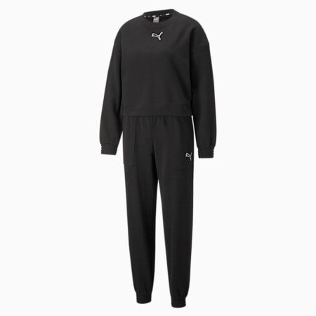 Loungewear-Trainingsanzug für Damen, Puma Black, small