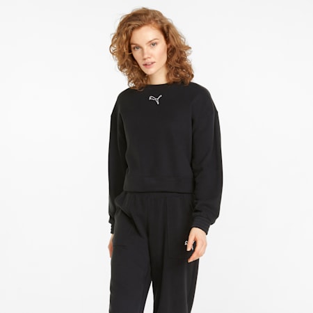 Loungewear Women's Tracksuit, Puma Black, small-AUS