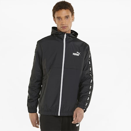 ESS+ Tape Men's Windbreaker, Puma Black, small