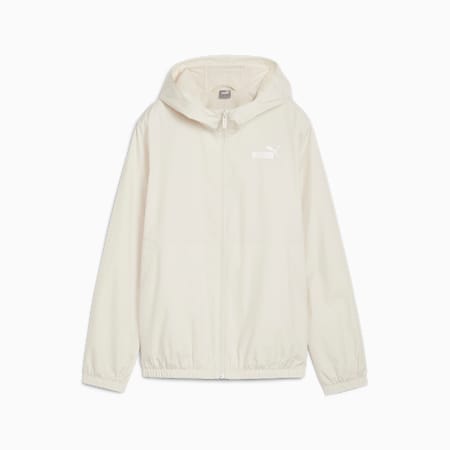 Jaket Windbreaker Solid Wanita Essentials, Alpine Snow-PUMA White, small-IDN