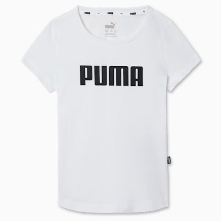 Essential Girls T-Shirt, Puma White, small-AUS