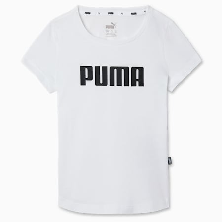 Essential Girls T-Shirt, Puma White, small-NZL