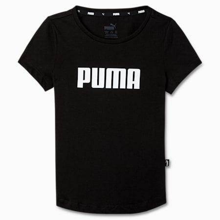 Essential Girls T-Shirt, Puma Black, small-NZL