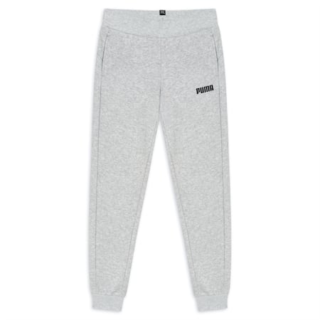 Essentials Full-Length Girls Sweatpants, Light Gray Heather, small-NZL