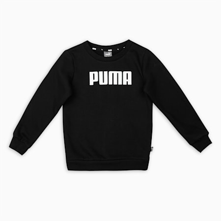 PUMA Essential Crew Boy's Sweat Shirt, Puma Black, small-IND