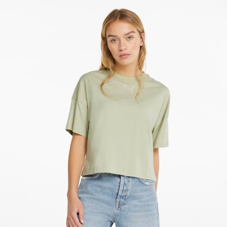 HER Cropped Women's Tee, Spring Moss, small-SEA