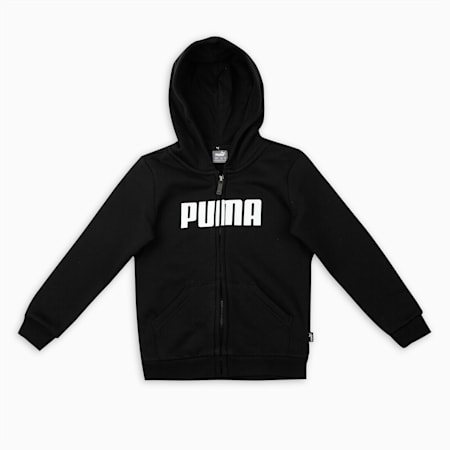 เสื้อฮู้ดเด็กเล็ก Essentials Full-Zip Kid, Puma Black, small-THA