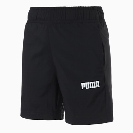 Essential Boys Woven 5" Shorts, Puma Black, small-NZL