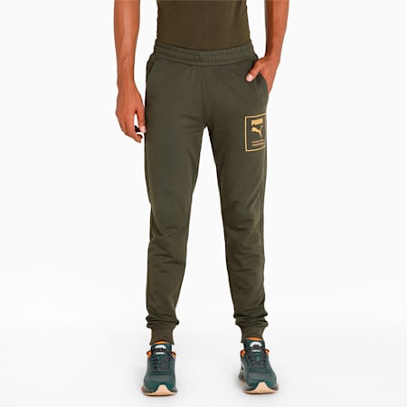 PUMA Graphic Men's Pants, Forest Night, small-IND