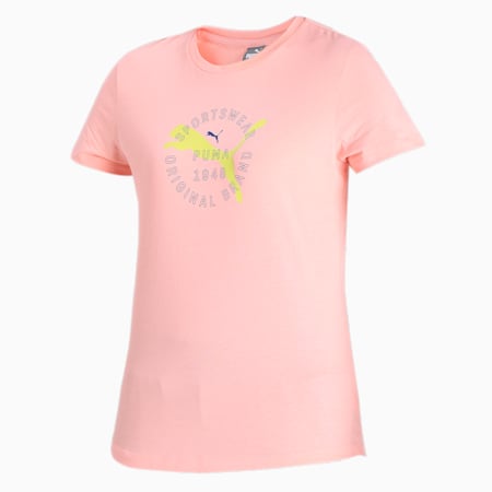 PUMA Graphic Women's T-Shirt, Apricot Blush, small-IND
