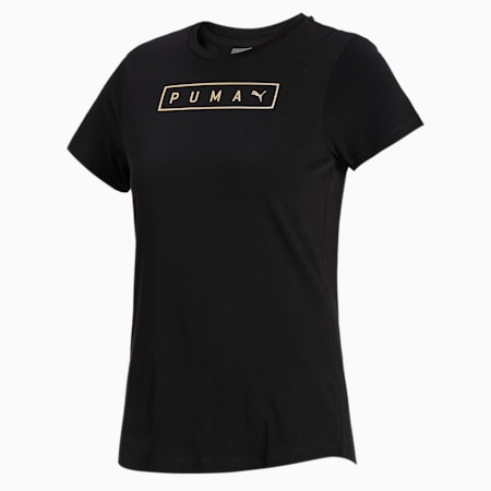 PUMA Graphic Women's Regular Fit T-Shirt, Puma Black, small-IND