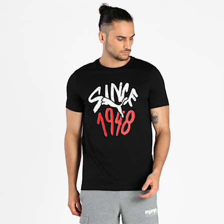 PUMA Graphic Men's T-Shirt, Puma Black, small-IND