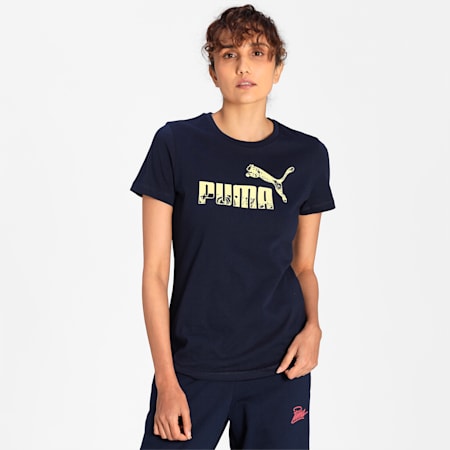 PUMA Graphic Women's T-Shirt, Peacoat, small-IND