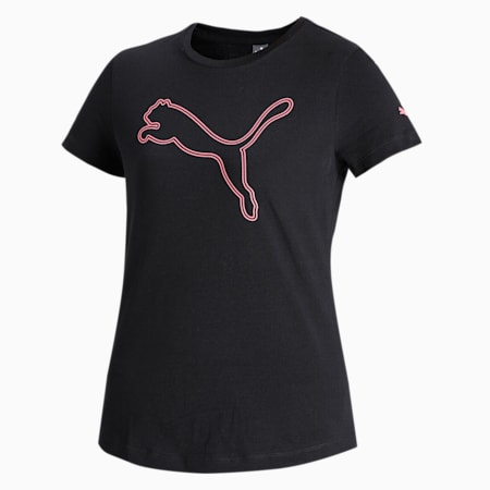 PUMA Graphic Women's Regular Fit T-Shirt, Puma Black, small-IND