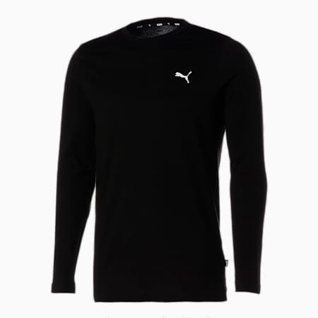 ESS PUMA Men's Long Sleeve Tee, Puma Black, small-THA