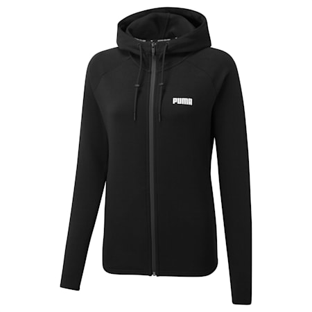 SPACER Full-Zip Hoodie Women, Puma Black, small-THA