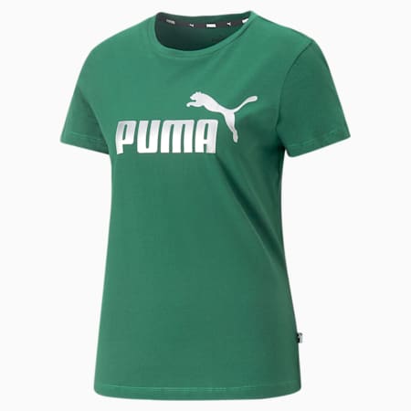Essentials+ Metallic Logo Women's Tee, Vine, small-SEA