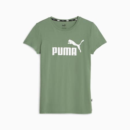 Camiseta para mujer Essentials+ Metallic Logo, Eucalyptus, small